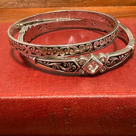 Brighton Zoe Bangle Bracelet & Brighton Uluwatu Narrow Bangle Pair - Picture 4 of 13